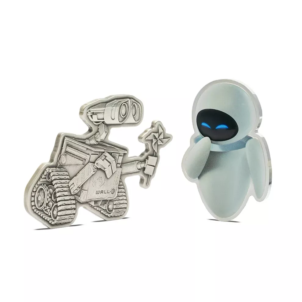 Picture of 2025 Agoro Disney Pixar Love is WALL-E + EVE 3 oz (2 x 1.5 oz) Silver Coin Set