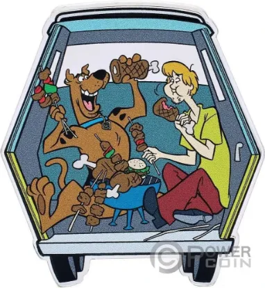 Picture of 2024 Agoro Scooby-Doo & Shaggy All You Can Eat 1 oz Colorized Silver Coin