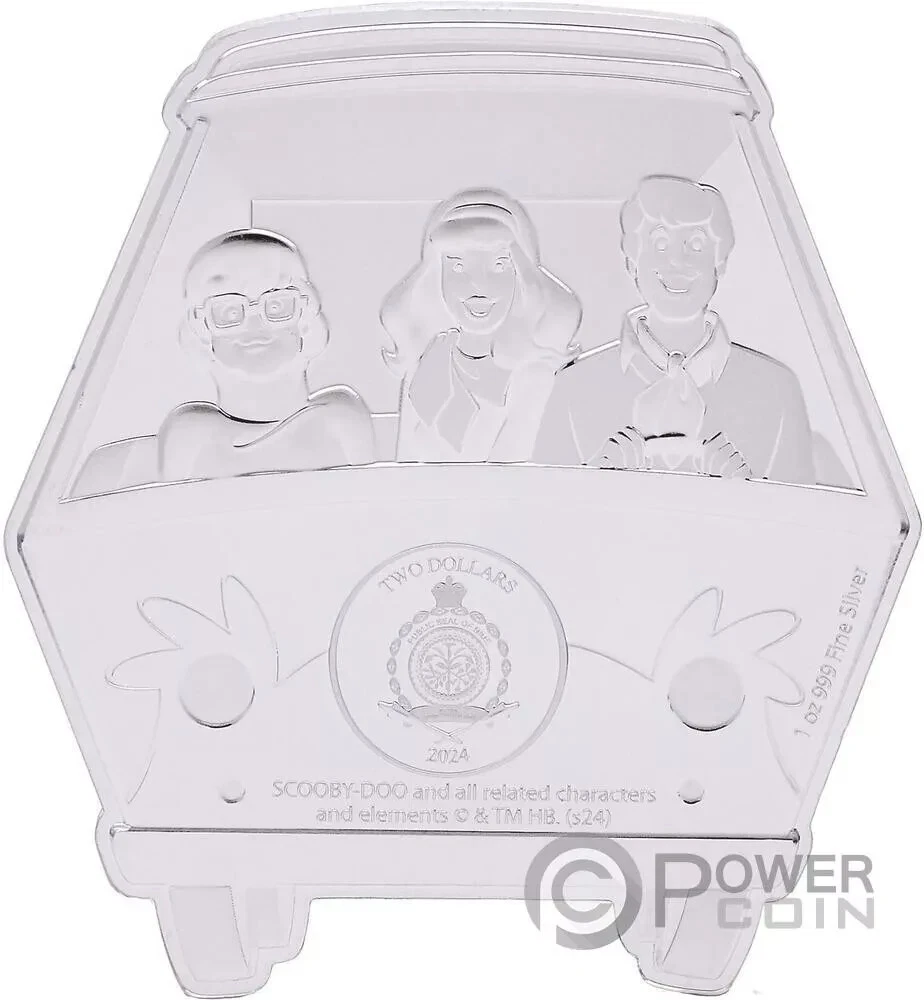 Picture of 2024 Agoro Scooby-Doo & Shaggy All You Can Eat 1 oz Colorized Silver Coin