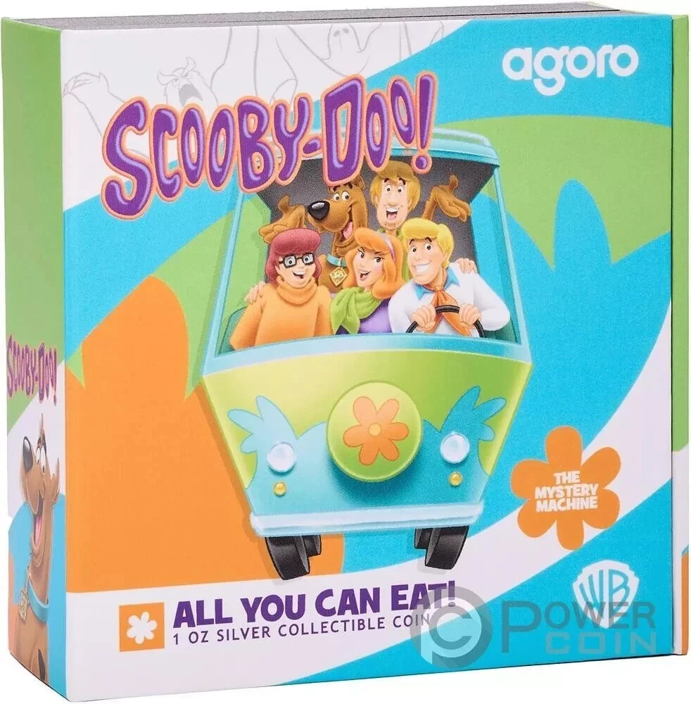 Picture of 2024 Agoro Scooby-Doo & Shaggy All You Can Eat 1 oz Colorized Silver Coin