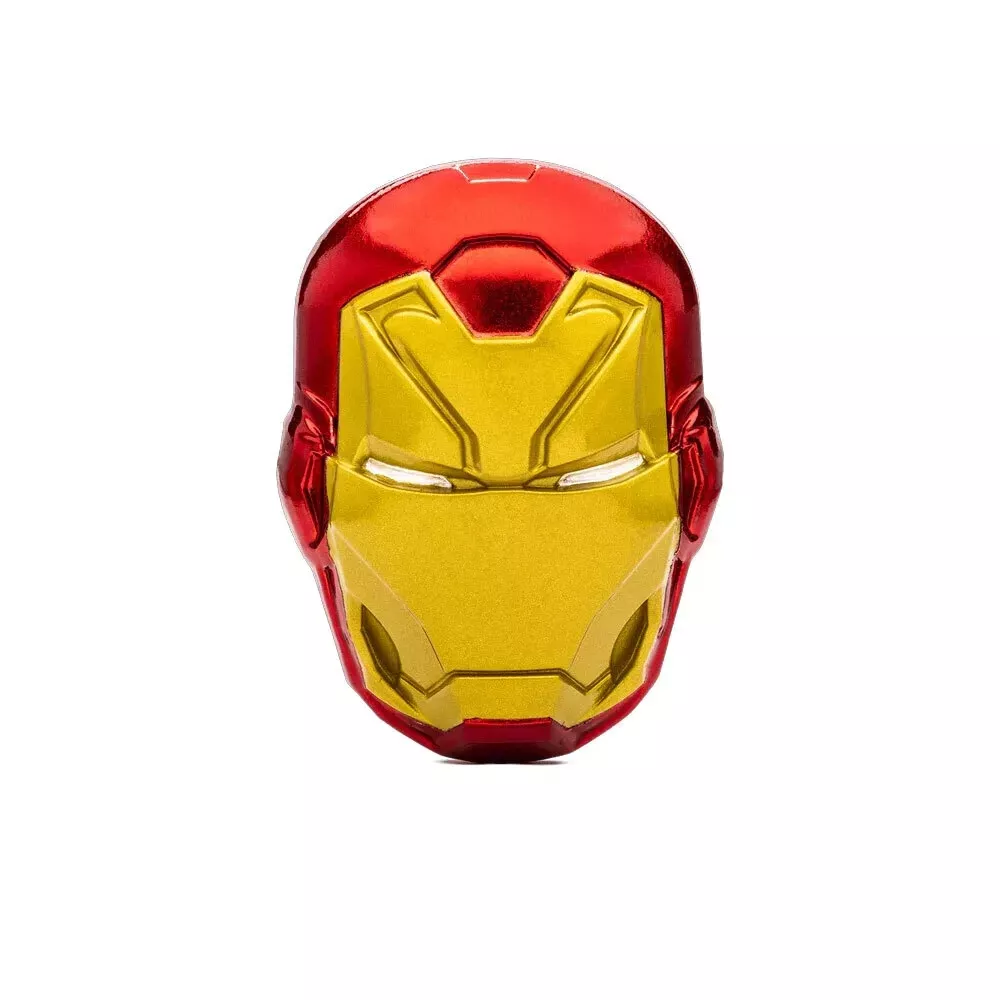 Picture of 2024 Agoro Marvel Avengers 2D Iron-Man Helmet 5 oz Colorized Silver Coin