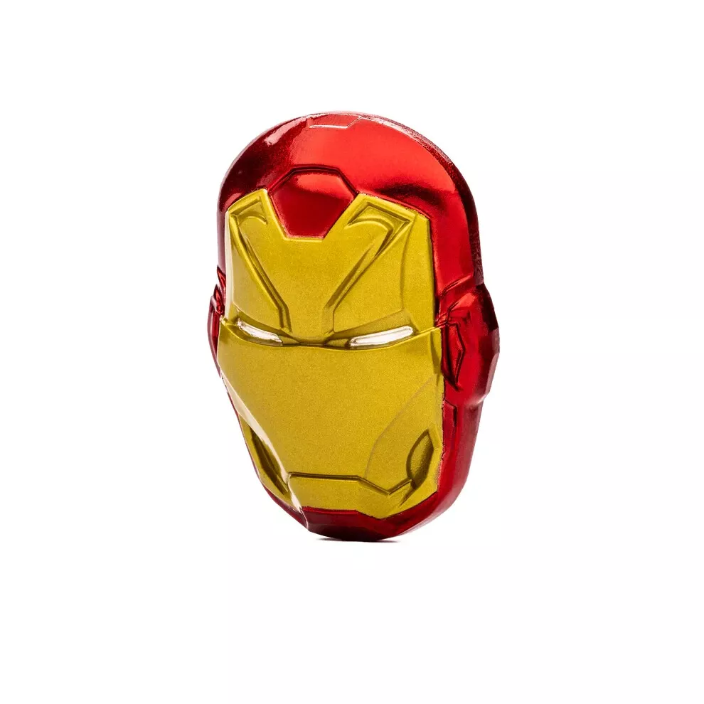 Picture of 2024 Agoro Marvel Avengers 2D Iron-Man Helmet 5 oz Colorized Silver Coin