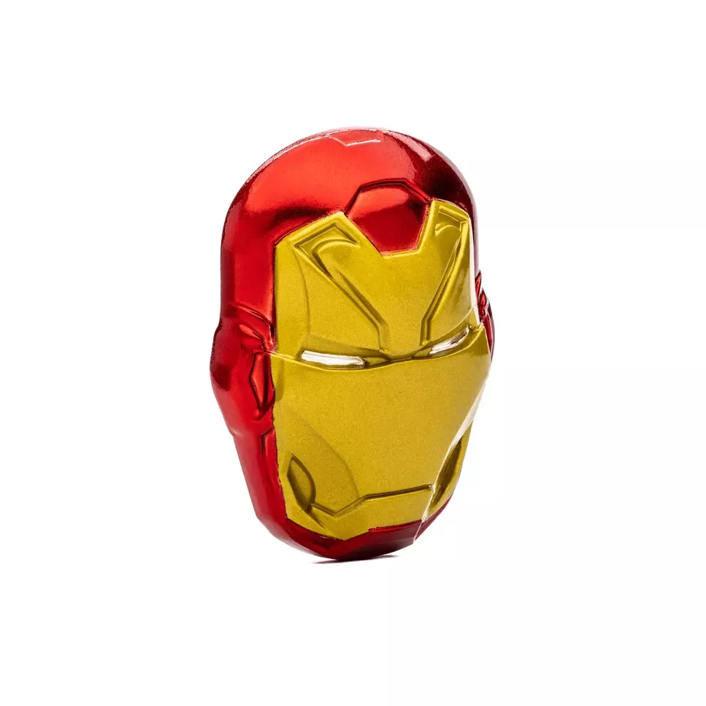 Picture of 2024 Agoro Marvel Avengers 2D Iron-Man Helmet 2 oz Colorized Silver Coin