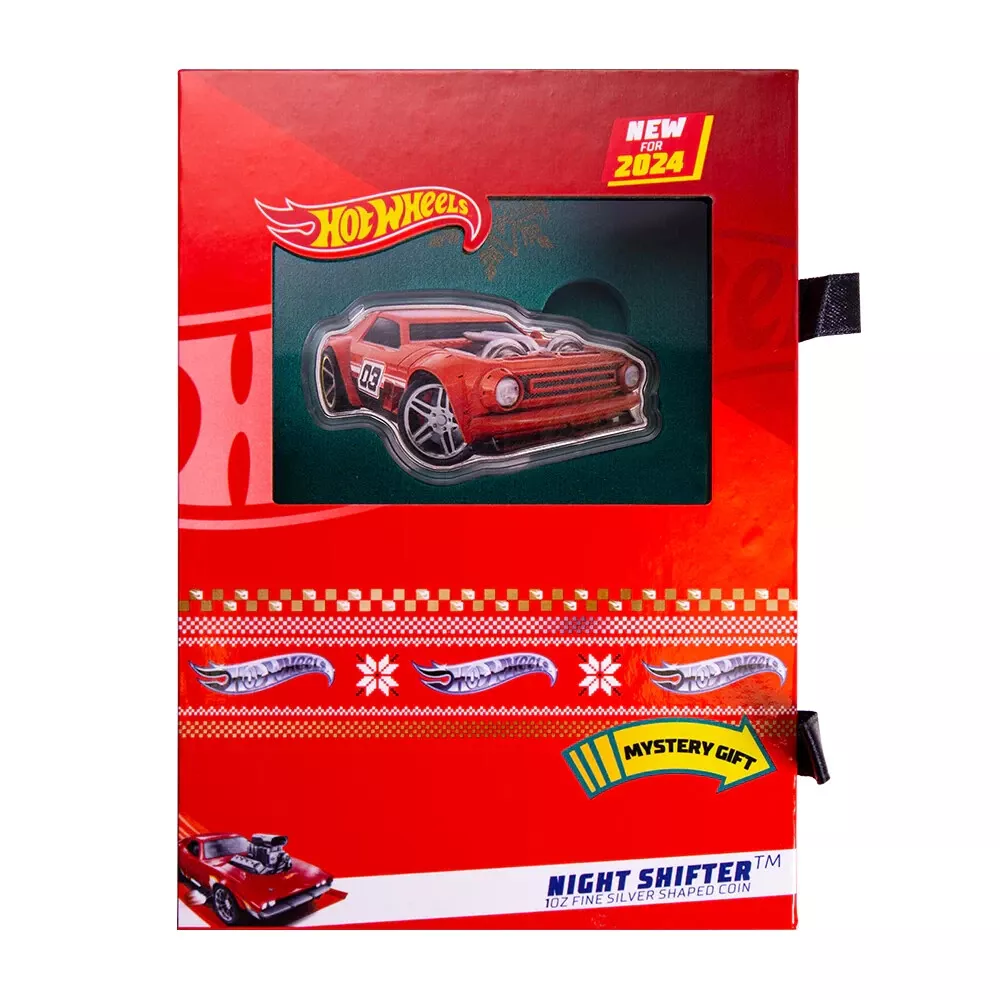 Picture of 2024 Pamp Suisse Hot Wheels Night Shifter Holiday Mystery Box 1 oz Silver Coin