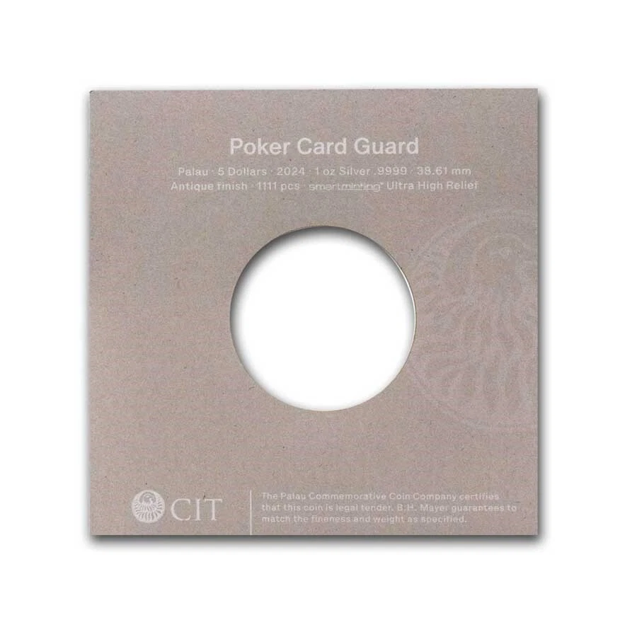 Picture of 2024 CIT Poker Card Guard 1 oz Ultra High Refief Antique Silver Coin - 30586