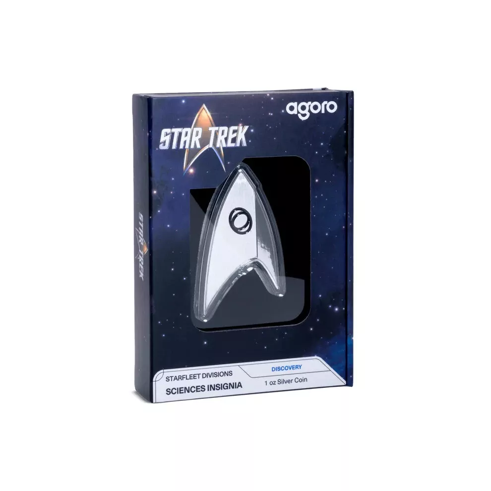 Picture of 2024 Agoro Star Trek Starfleet – Sciences Insignia 1 oz Silver Coin