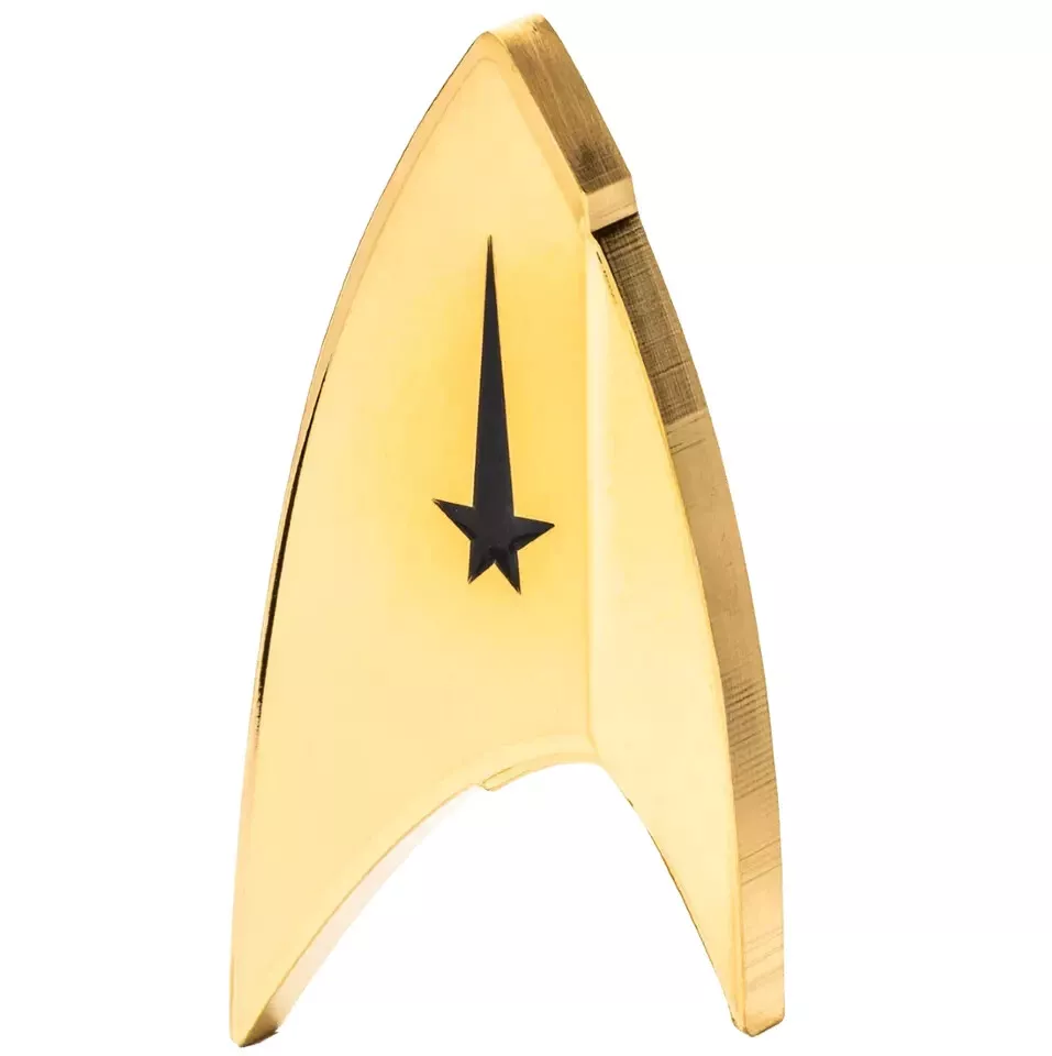 Picture of 2024 Agoro Star Trek Starfleet – Command Insignia 1 oz Gilded Enamel Silver Coin