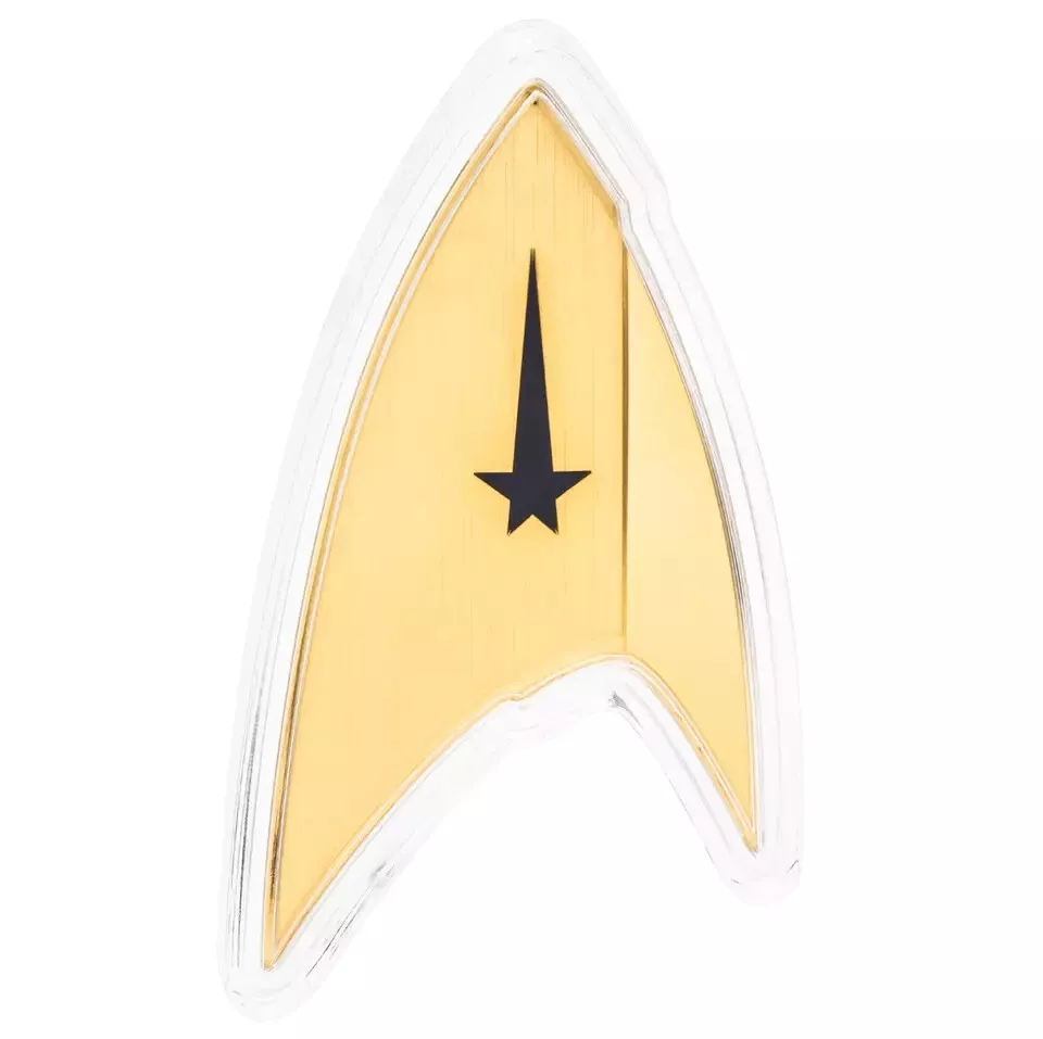 Picture of 2024 Agoro Star Trek Starfleet – Command Insignia 1 oz Gilded Enamel Silver Coin