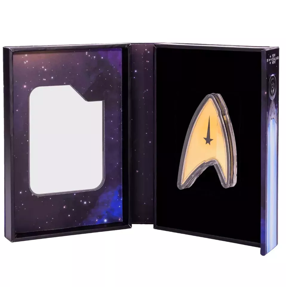 Picture of 2024 Agoro Star Trek Starfleet – Command Insignia 1 oz Gilded Enamel Silver Coin