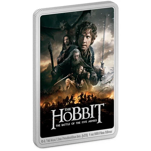 Picture of 2023 New Zealand Mint Hobbit Battle of the Five Armies Poster 1 oz Silver Coin