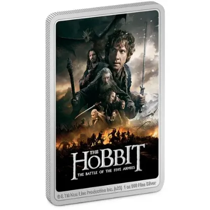 Picture of 2023 New Zealand Mint Hobbit Battle of the Five Armies Poster 1 oz Silver Coin