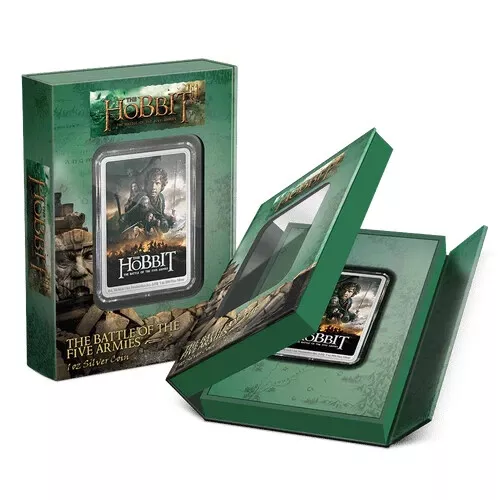 Picture of 2023 New Zealand Mint Hobbit Battle of the Five Armies Poster 1 oz Silver Coin
