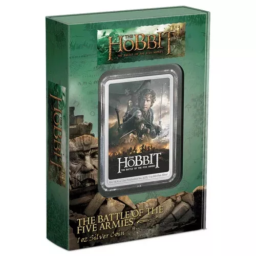 Picture of 2023 New Zealand Mint Hobbit Battle of the Five Armies Poster 1 oz Silver Coin
