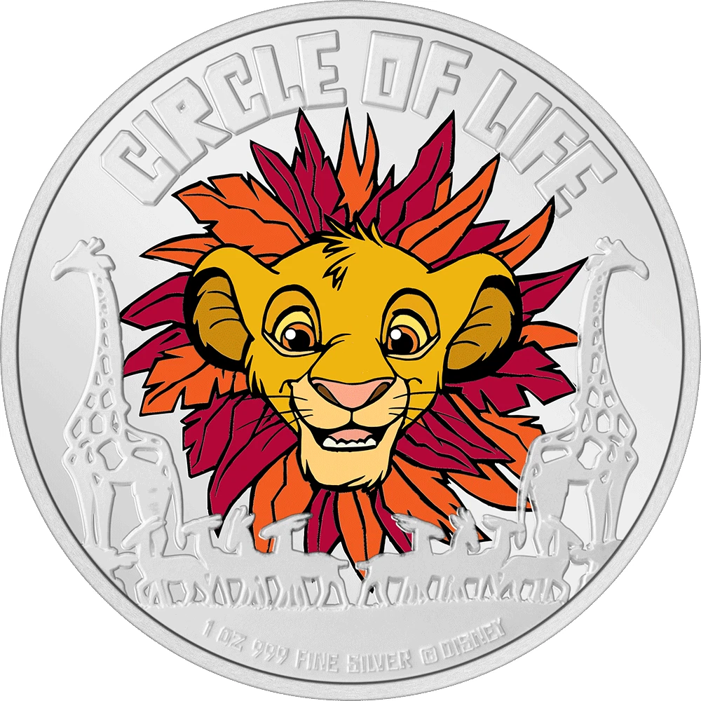 Picture of 2024 Nieu Disney Lion King 30th Anniversary Circle of Life 1 oz Silver Coin