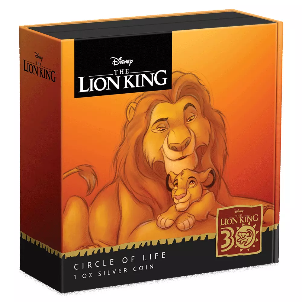 Picture of 2024 Nieu Disney Lion King 30th Anniversary Circle of Life 1 oz Silver Coin