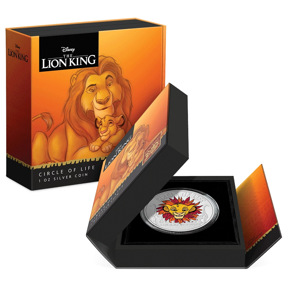 Picture of 2024 Nieu Disney Lion King 30th Anniversary Circle of Life 1 oz Silver Coin