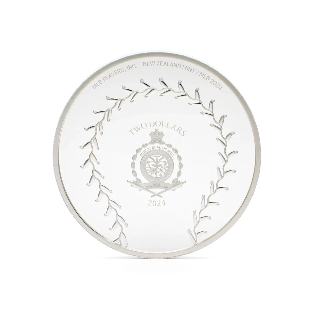 Picture of 2024 Agoro Major League Baseball (MLB) Trading Coins: 2 x 1 oz Silver Bar - New