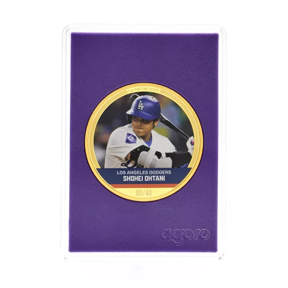 Picture of 2024 Agoro Major League Baseball (MLB) Trading Coins: 2 x 1 oz Silver Bar - New