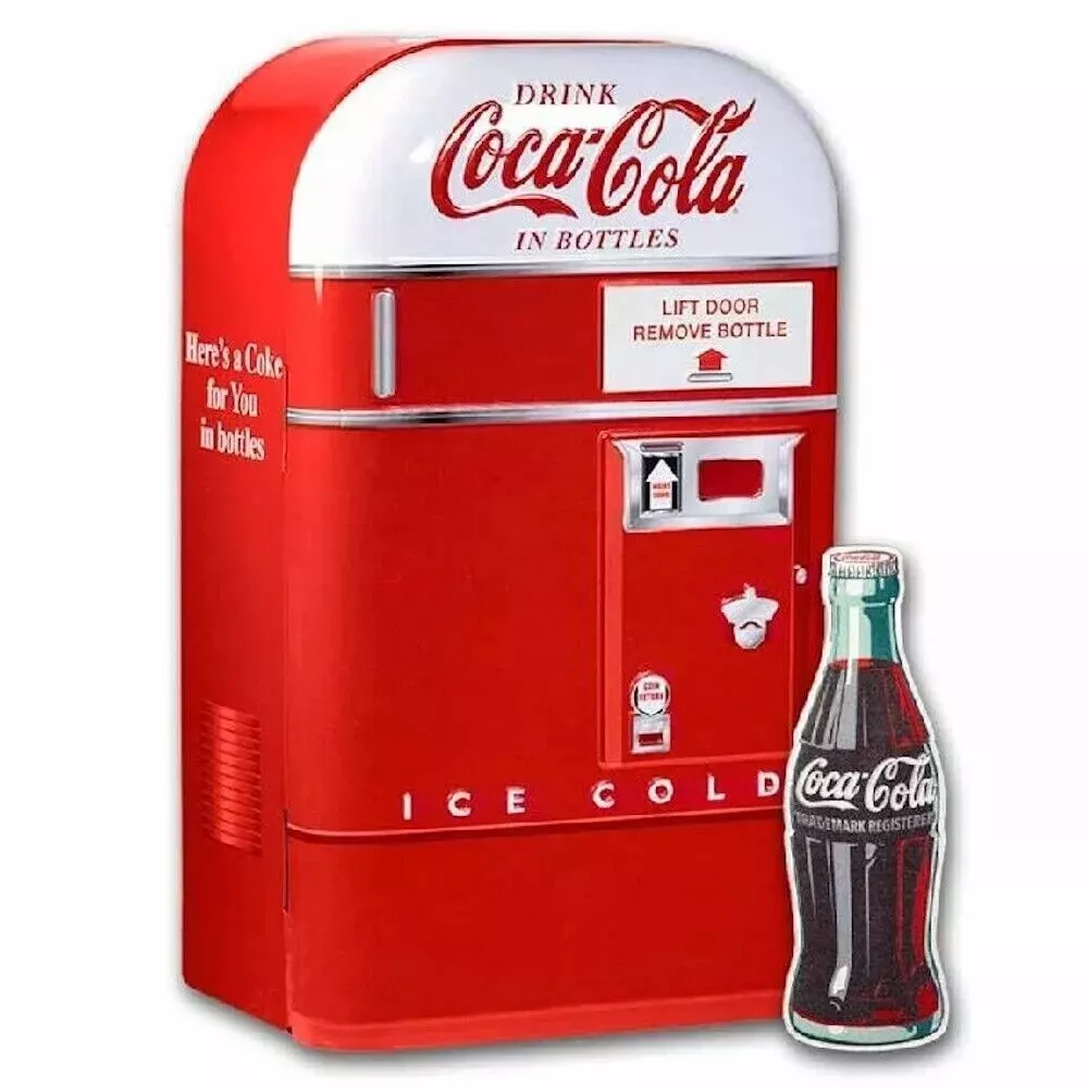Picture of Coca-Cola Bottle Shaped 1 oz Colorized Silver Bar - In Tin w/ Coa