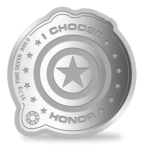 Picture of Pamp MMTC Marvel Captain America 1 oz Colorized Silver Coin (Capsule, Box, COA)