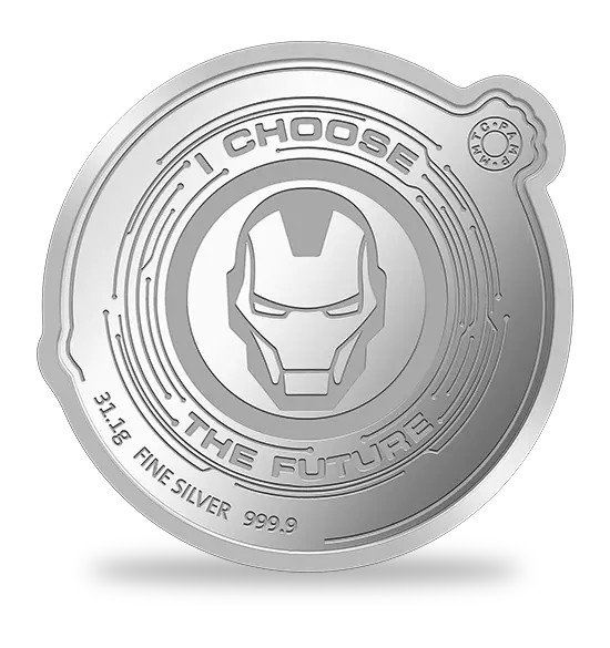 Picture of Pamp MMTC Marvel Iron-Man 1 oz Colorized Silver Coin (Capsule, Box, COA)