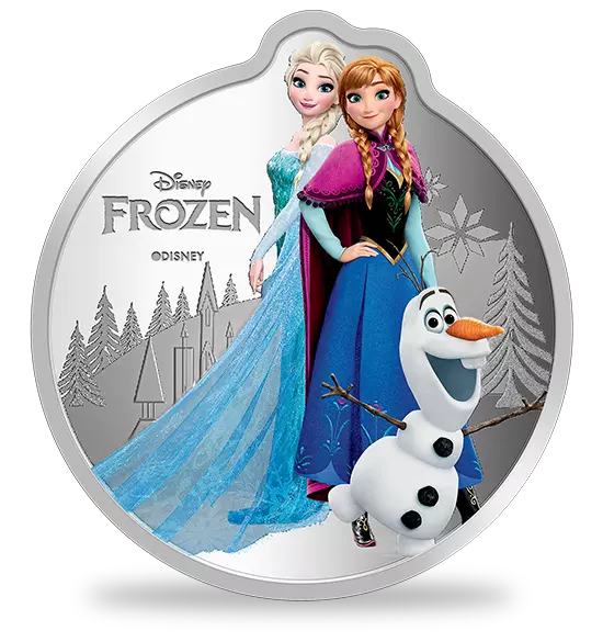 Picture of Pamp MMTC Disney Frozen 1 oz Colorized Silver Coin (Capsule, Box, COA)