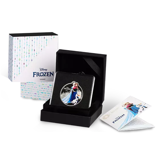 Picture of Pamp MMTC Disney Frozen 1 oz Colorized Silver Coin (Capsule, Box, COA)