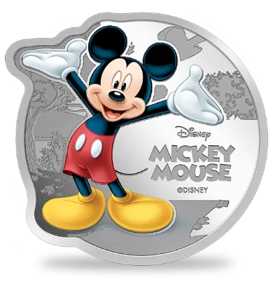 Picture of Pamp MMTC Disney Mickey Mouse 1 oz Colorized Silver Coin (Capsule, Box, COA)