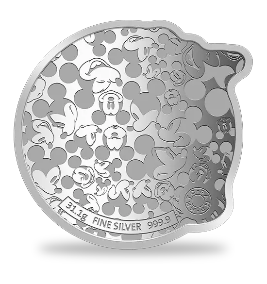 Picture of Pamp MMTC Disney Mickey Mouse 1 oz Colorized Silver Coin (Capsule, Box, COA)