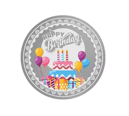 Picture of Pamp MMTC Happy Birthday Gift Box - 20 Gram Colorized Silver Coin - Yellow Box