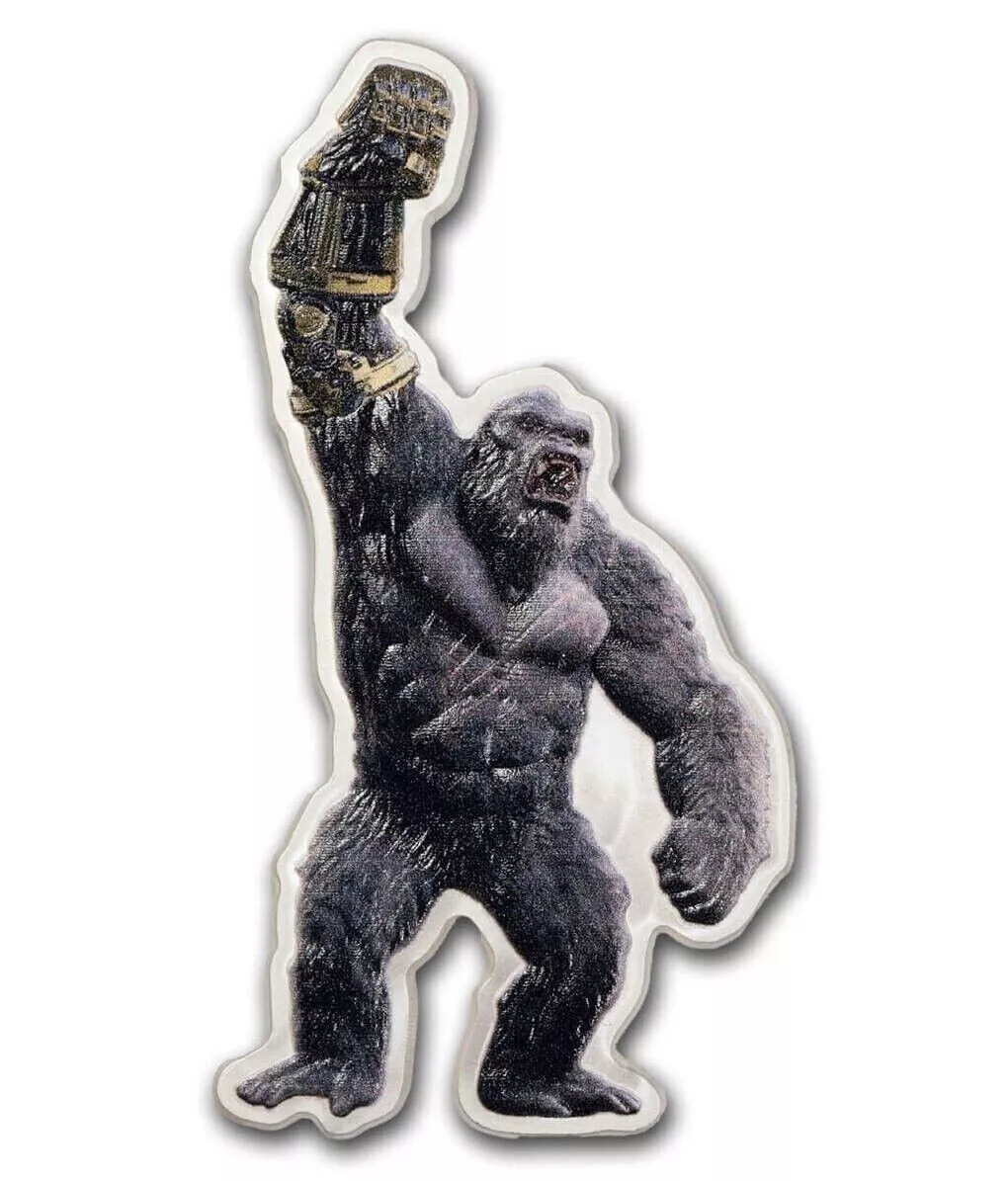 Picture of 2024 New Empire Monsterverse King Kong Shaped 1 oz Colorized Proof Silver Coin