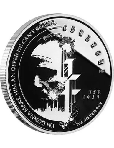 Picture of 2022 The Godfather 50th Annivesary 1 oz Colorized Silver Coin - In Capsule