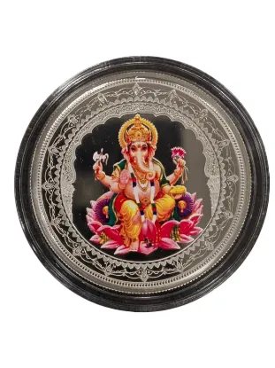 Picture of 2020 Pamp MMTC Ganesh 20 Gram Colorized Proof Silver Round - In Box