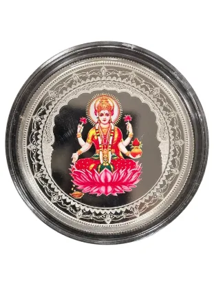 Picture of 2020 Pamp MMTC Laxmi 20 Gram Colorized Proof Silver Round - In Capsule