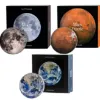 Picture of (Set of 3) 1x Earth, Moon, Mars Puzzle 1 oz Silver & 4.5 oz Copper Coin