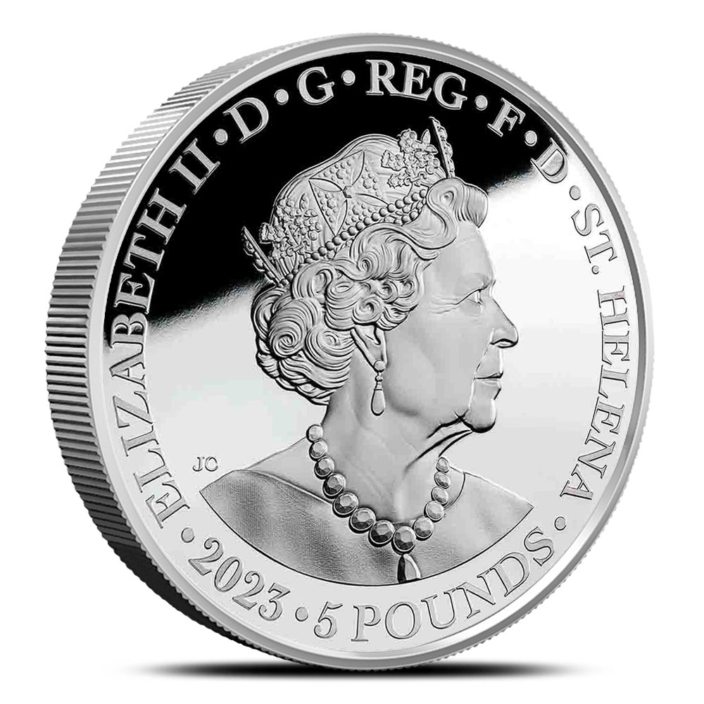 Picture of 2023 East India Company Una & The Lion 5 oz Proof Silver Coin - In Box w/ Coa