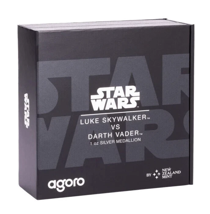 Picture of 2024 Agoro Star Wars Luke Skywalker vs. Darth Vader 1 oz Colorized Silver Round