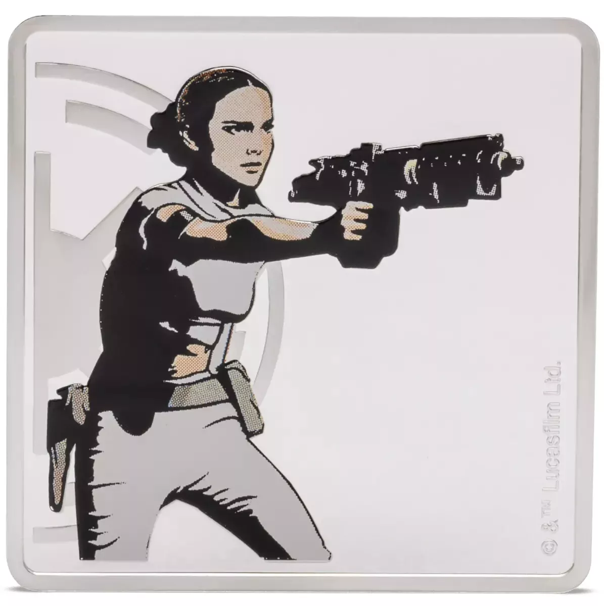 Picture of 2025 Agoro Star Wars Anakin Skywalker and Padme 1 oz Colorized Silver Medallion