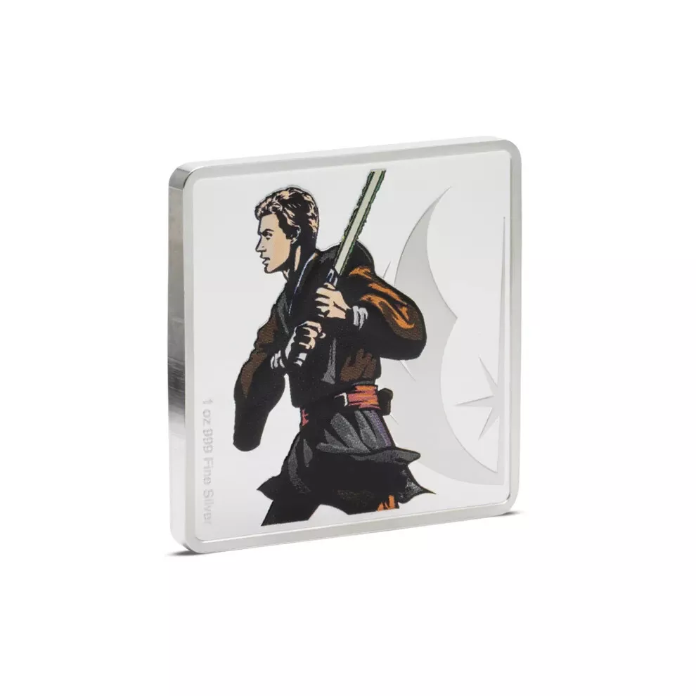 Picture of 2025 Agoro Star Wars Anakin Skywalker and Padme 1 oz Colorized Silver Medallion