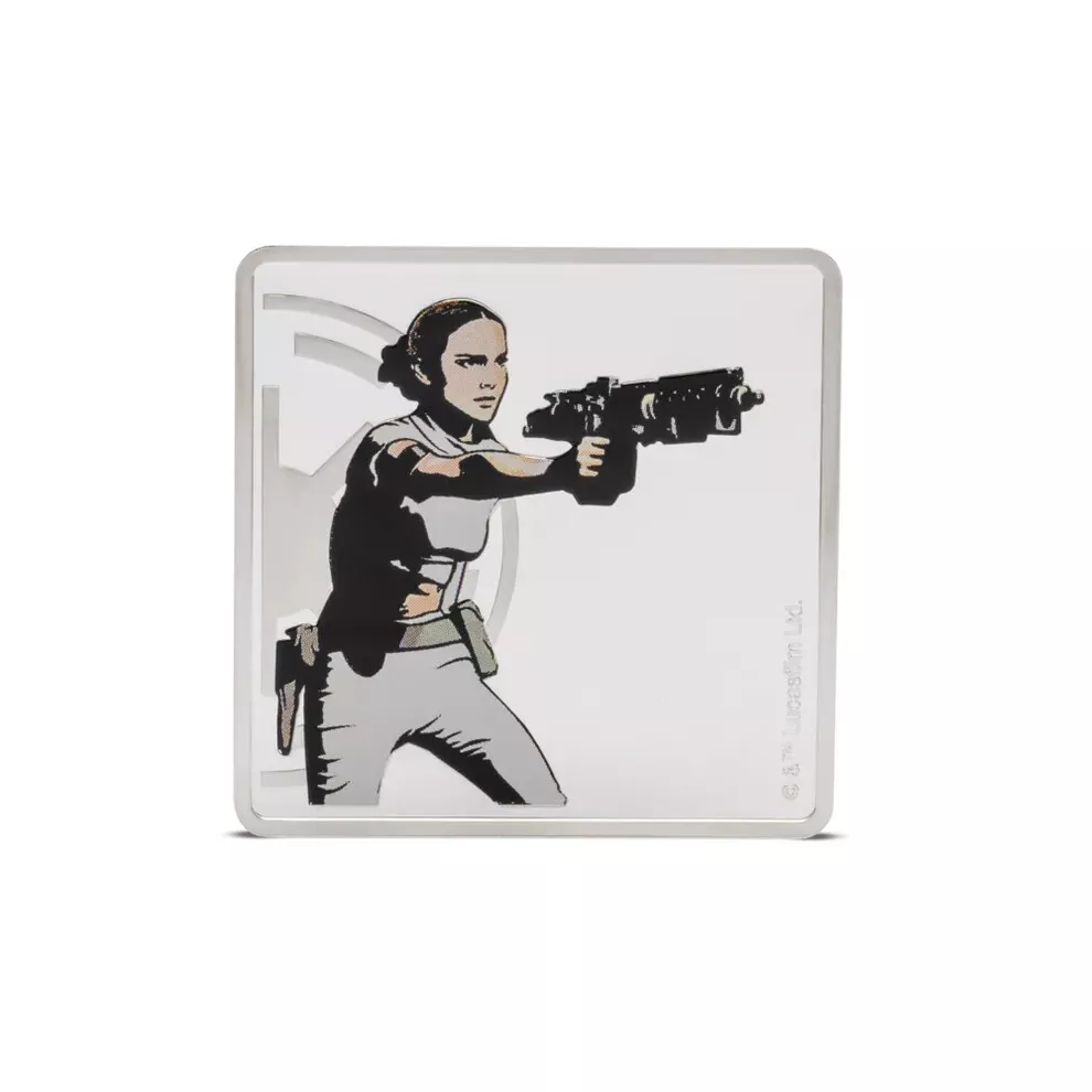 Picture of 2025 Agoro Star Wars Anakin Skywalker and Padme 1 oz Colorized Silver Medallion