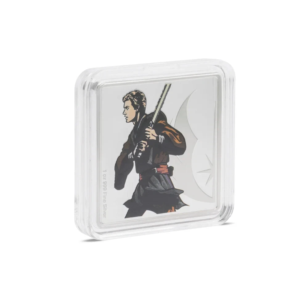 Picture of 2025 Agoro Star Wars Anakin Skywalker and Padme 1 oz Colorized Silver Medallion