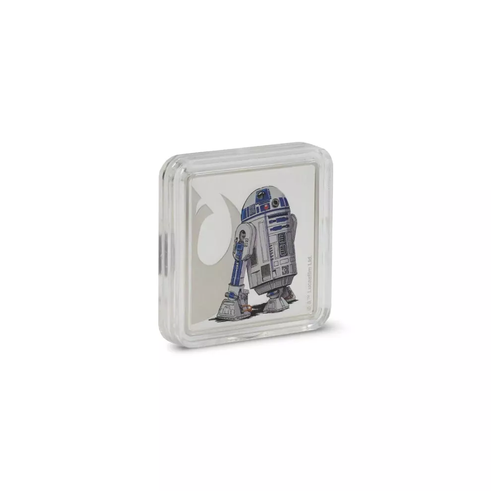 Picture of 2025 Agoro Star Wars Luke Skywalker and R2-D2 1 oz Colorized Silver Medallion