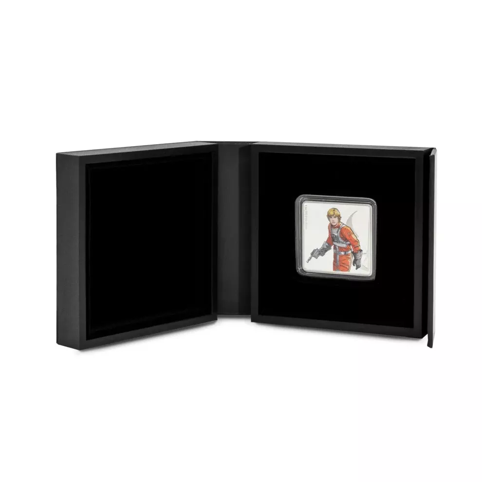Picture of 2025 Agoro Star Wars Luke Skywalker and R2-D2 1 oz Colorized Silver Medallion