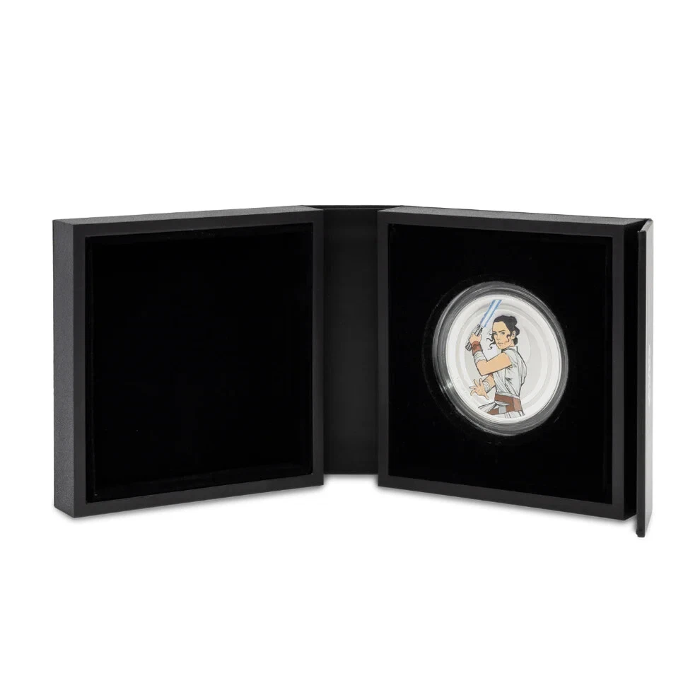 Picture of 2024 Agoro Star Wars Rey vs. Kylo Ren 1 oz Colorized Silver Medallion