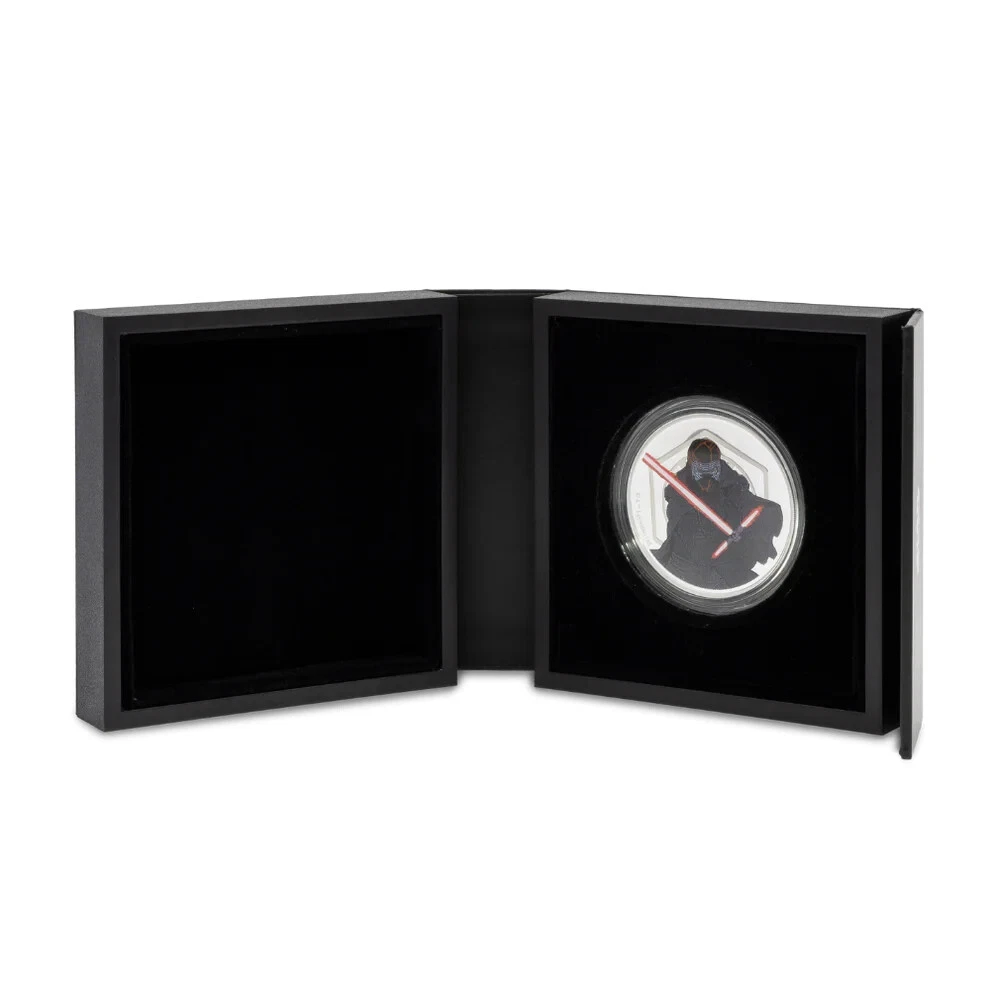 Picture of 2024 Agoro Star Wars Rey vs. Kylo Ren 1 oz Colorized Silver Medallion