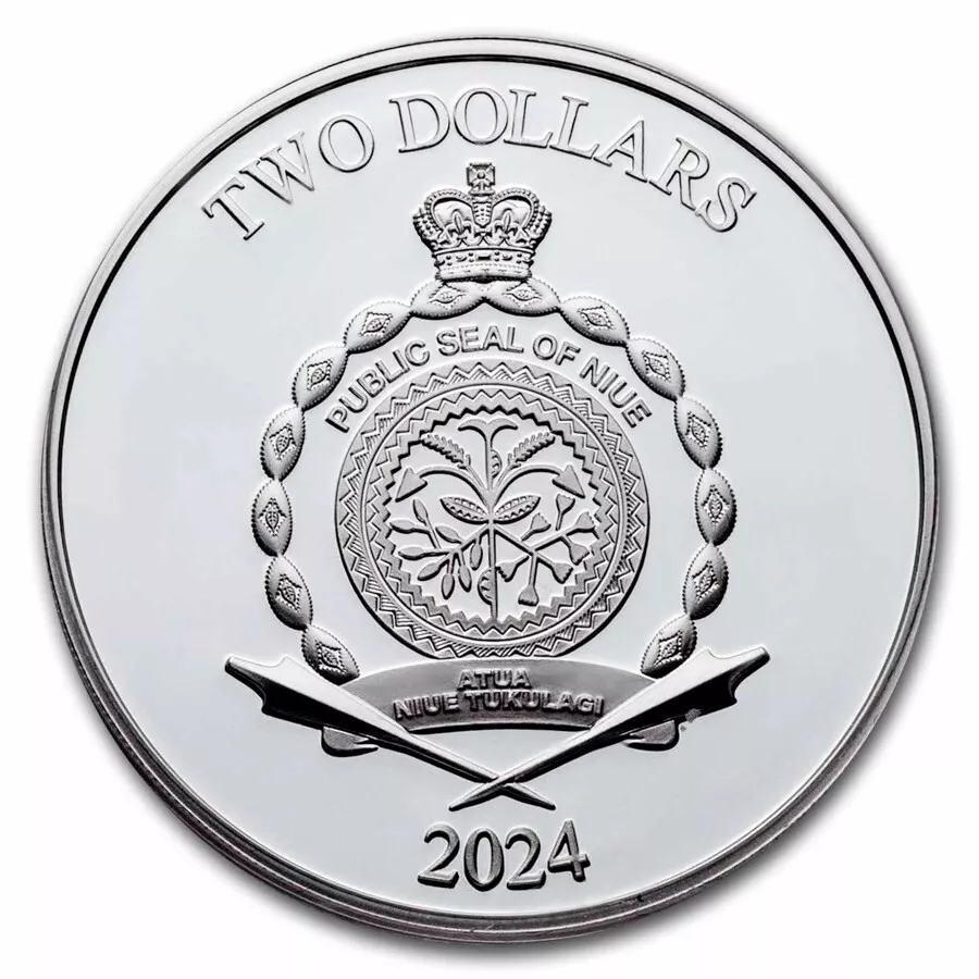 Picture of 2024 New Zealand Mint DC Batman - Harley Quinn 1 oz Colorized Proof Silver Coin