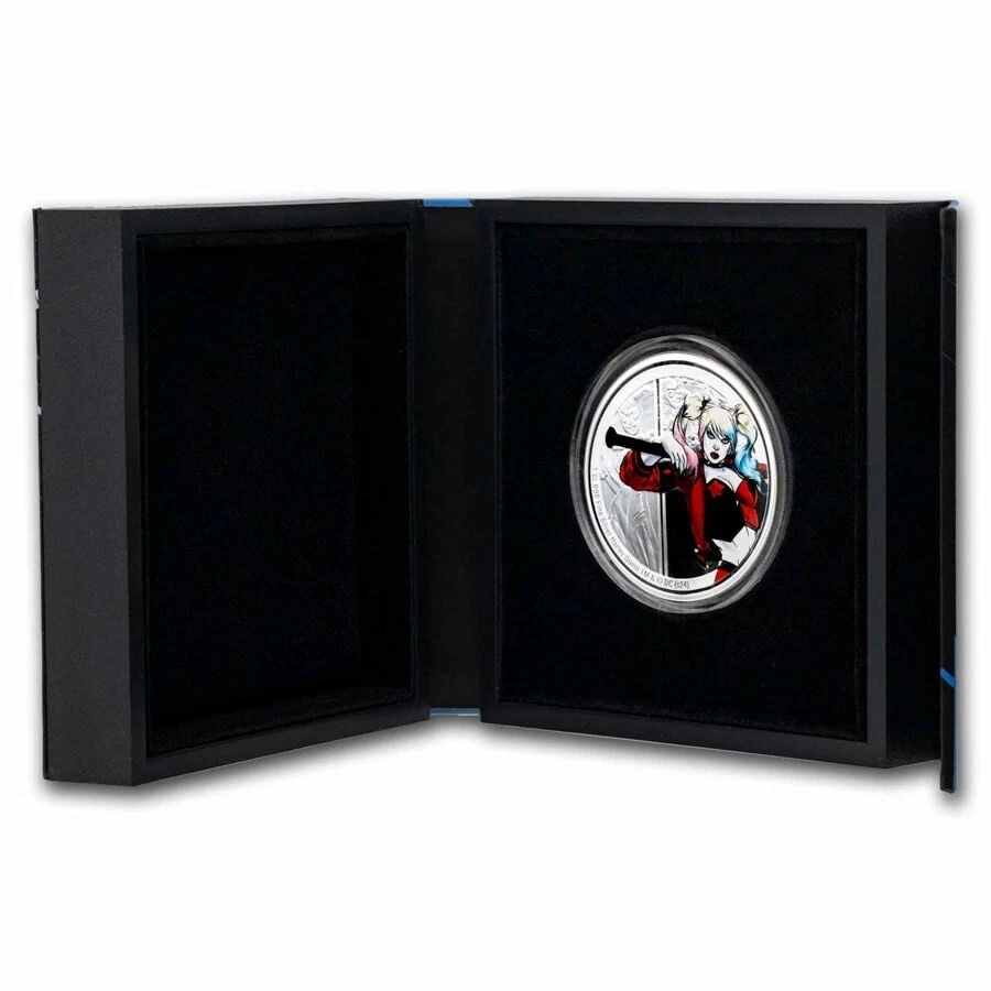Picture of 2024 New Zealand Mint DC Batman - Harley Quinn 1 oz Colorized Proof Silver Coin