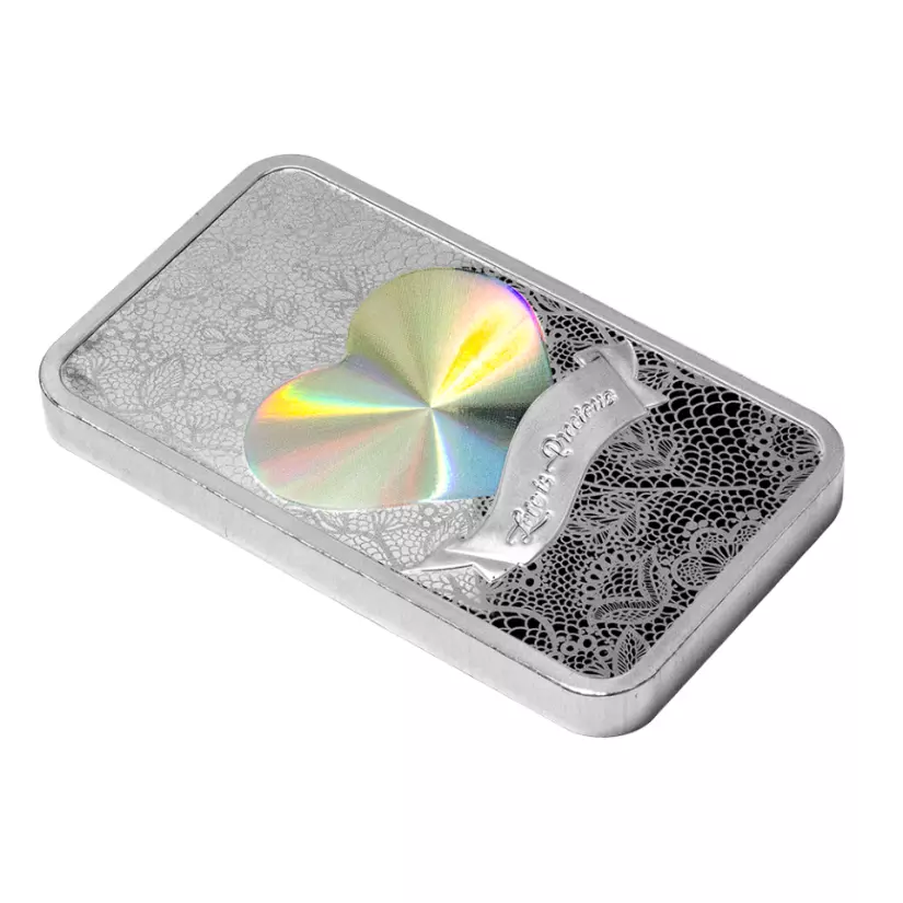 Picture of 2024 Pamp Love is Precious Heart Holographic 50 Gram Silver Bar - In Assay - x