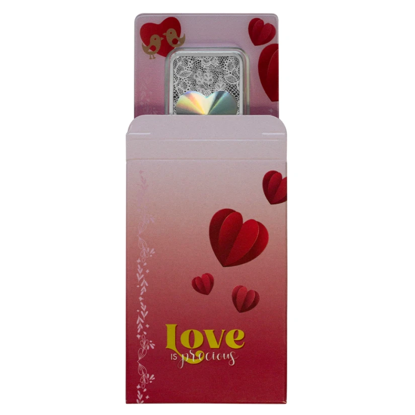 Picture of 2024 Pamp Love is Precious Heart Holographic 50 Gram Silver Bar - In Assay - x