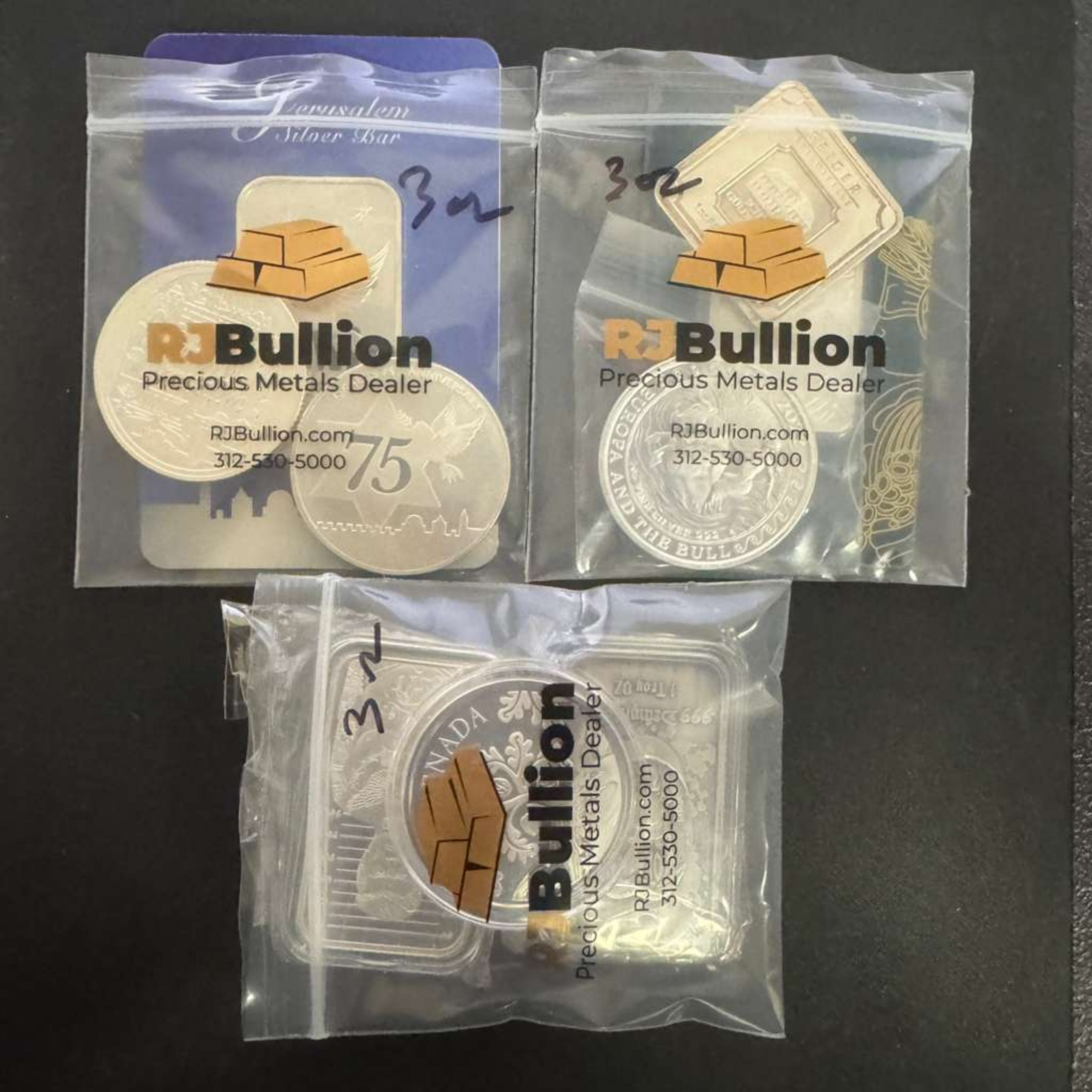 Picture of 3 oz .999 Fine Silver Bullion Pack – Random Circulated Coins – Mixed Mints